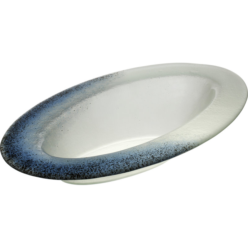 Kalydo Tempered Glass Oval Contemporary Decorative Bowl Wayfair
